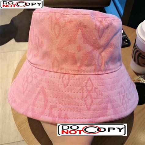 pink louis vuitton bucket hat